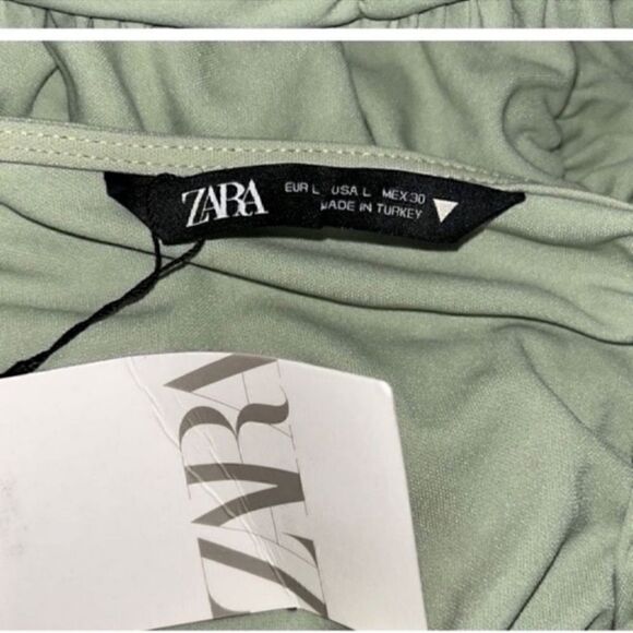 Zara Green Maxi Dress(Size Large) - Picture 5 of 9